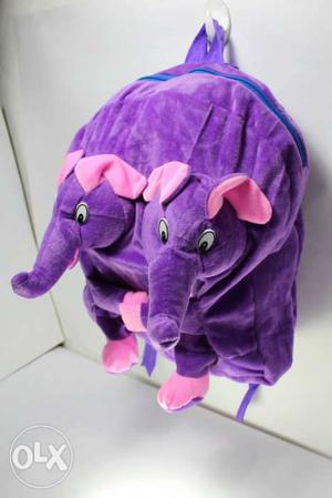 Purple Elephant Shool Backpack