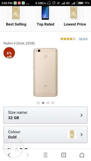 Redmi 4 3gb 32 gb in good condition only 7 months