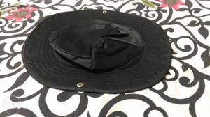 Satin black hat