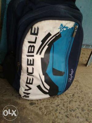 White And Blue Invenceible Backpack