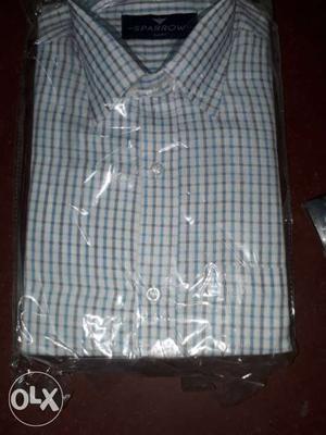 White And Gray Gingham Sparrow Polo Shirt