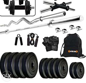 Black And Gray Exercise Equipment Set