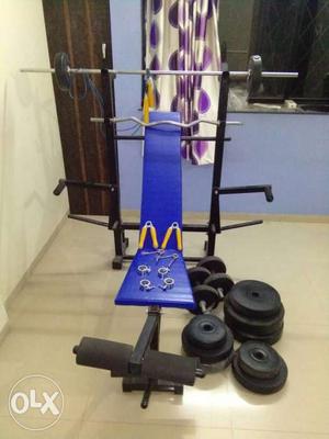 Home gym in best condition with plastic coated