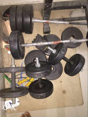 Home gym kit with bench 50 kgs plates