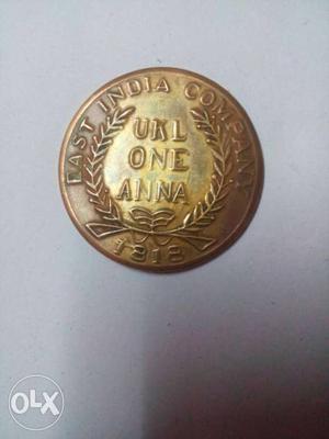It is  ukl one anna coin east india company