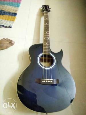 Navy blue Cut-away Acoustic Guitar- non used with guitar bag