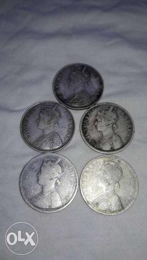 Old coin queen Victoria empirioe