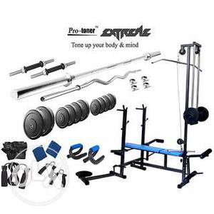 Protoner 60 kg home gym with 2 rods