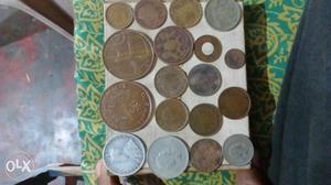Round Silver-colored And Copper-colored Coin Lot