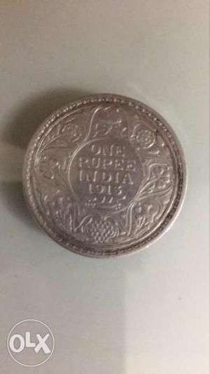 Silver One Rupee India 