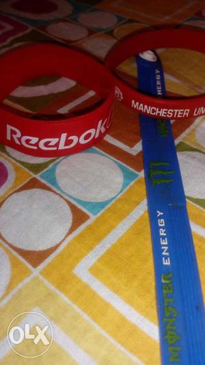 3 Bands of reebok monster and manchester united