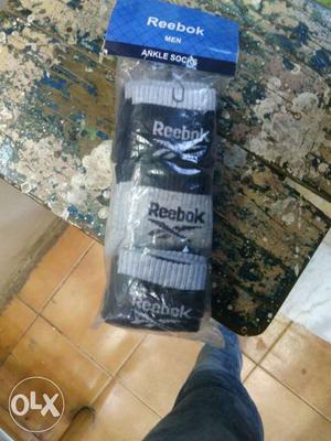Black And Gray Reebok Socks