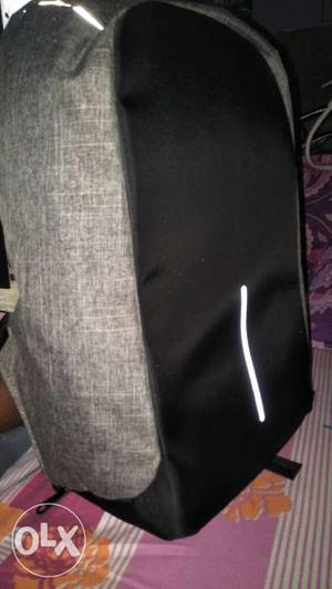 Black And Gray Zip Bag
