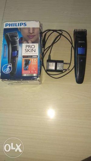 Black Philips Pro Skin Hair Trimmer With Charger
