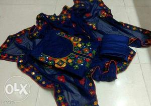 Blue And Yellow Indian Traditional Dress