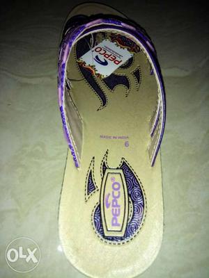 Brown And Purple Pepco Sandal