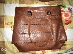 Brown Pu Leather combo of 4 unused bags