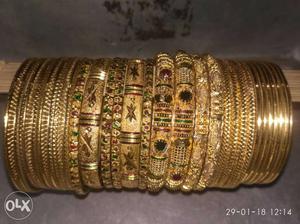 Gold bangles 6 pairs 2.4 size