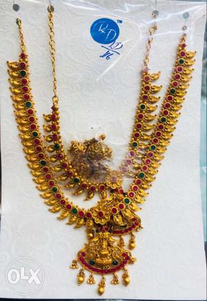 Gold-colored And Gemstone Necklace Pack