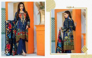 Lawn with embroidery.lawn or chiffon dupatta for