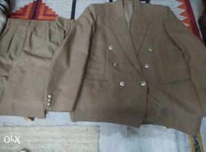 Men's Gray Coat Pant set