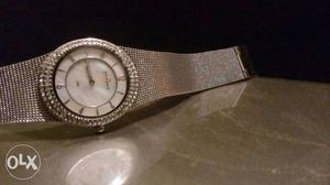 SKAGEN (No:- 566XSss) Silver Mesh Bracelet Watch.