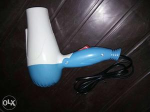 White And Blue Electric Hair Dryer