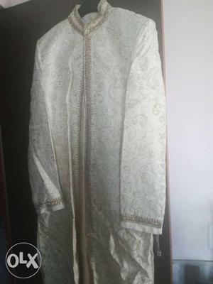 White And Gray Floral Indian Traditional Dress