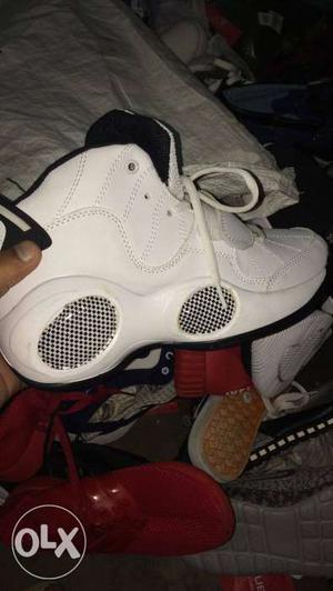 White Basketball Shoe