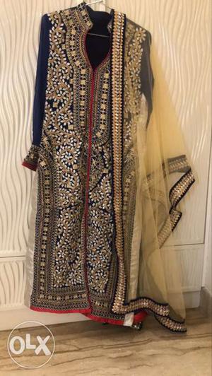 Women's Black And White Indian Traditional Dress