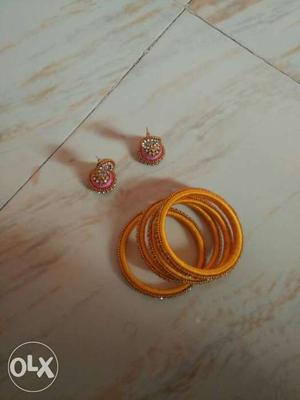 Women's Orange Bangle Bracelets