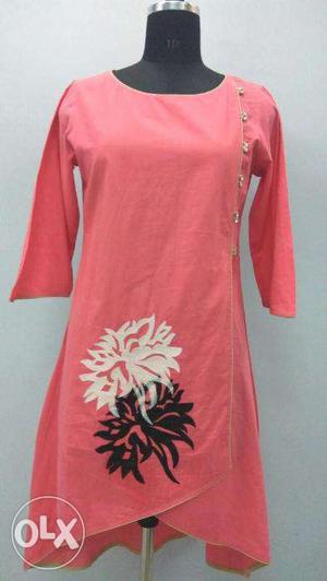 Women's embroidered long kurti at whole sale