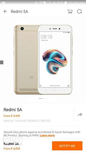 Redmi 5A new seal pack. 2 gb ram & 16 gn rom