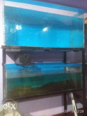 3ft aquarium with filter pump iron stand