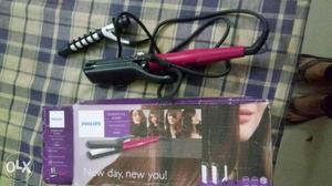 Black And Pink Philips Hair Setter With Box