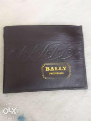Black Bally Leather Bi-fold Wallet