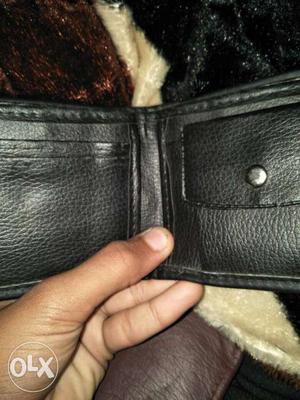 Black Original Leather Bi-fold Wallet