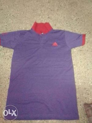 Blue And Red Adidas Polo Shirt