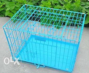 Blue Foldable Dog Cage Available at The Dogspot