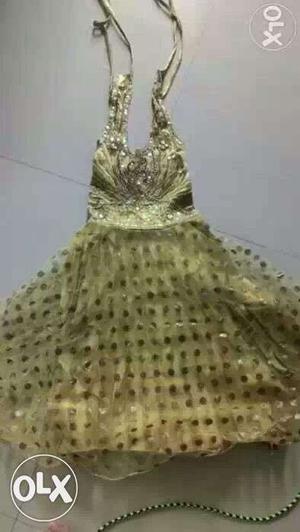 Golden frok for 3-5 yrs