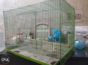 Green Color Bird Cage (Size ~  in cm)