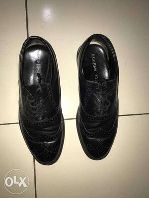 Pair Of Lotus Bawa Black Leather shoes