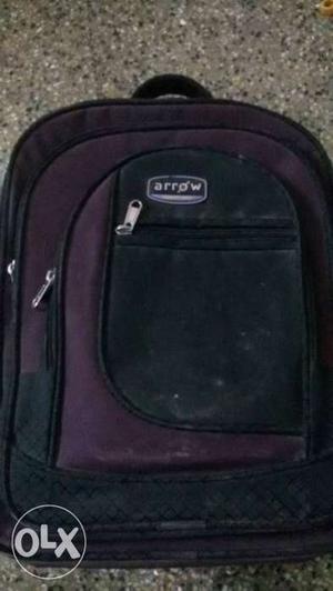 Purple And Black Arrow Backpack