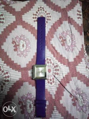 Purple And Black Digital Watch