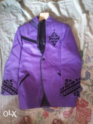 Purple And Black Suit Jacket