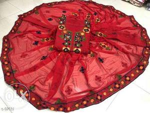 Women's Red Sari Dress
