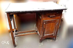 Antique Teakwood Office Table Size 3 X 1.5 ft