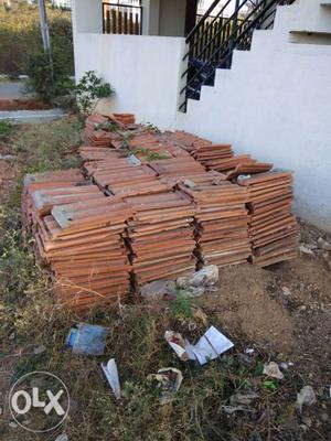 Pile Of Brown Roof Tile Lot
