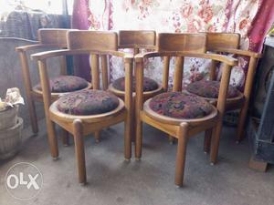 Pure saagwan,six pcs chair,without use,packed