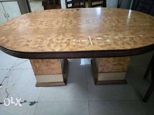 Rectangular Brown Marble Top Table